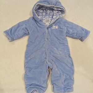 Vintage New Potatoes Baby Blue Bunting Suit